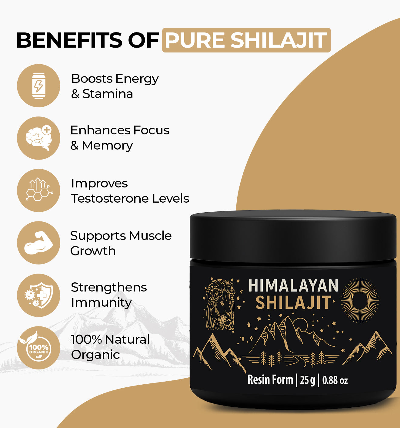 100% Pure Himalayan Shilajit Resin