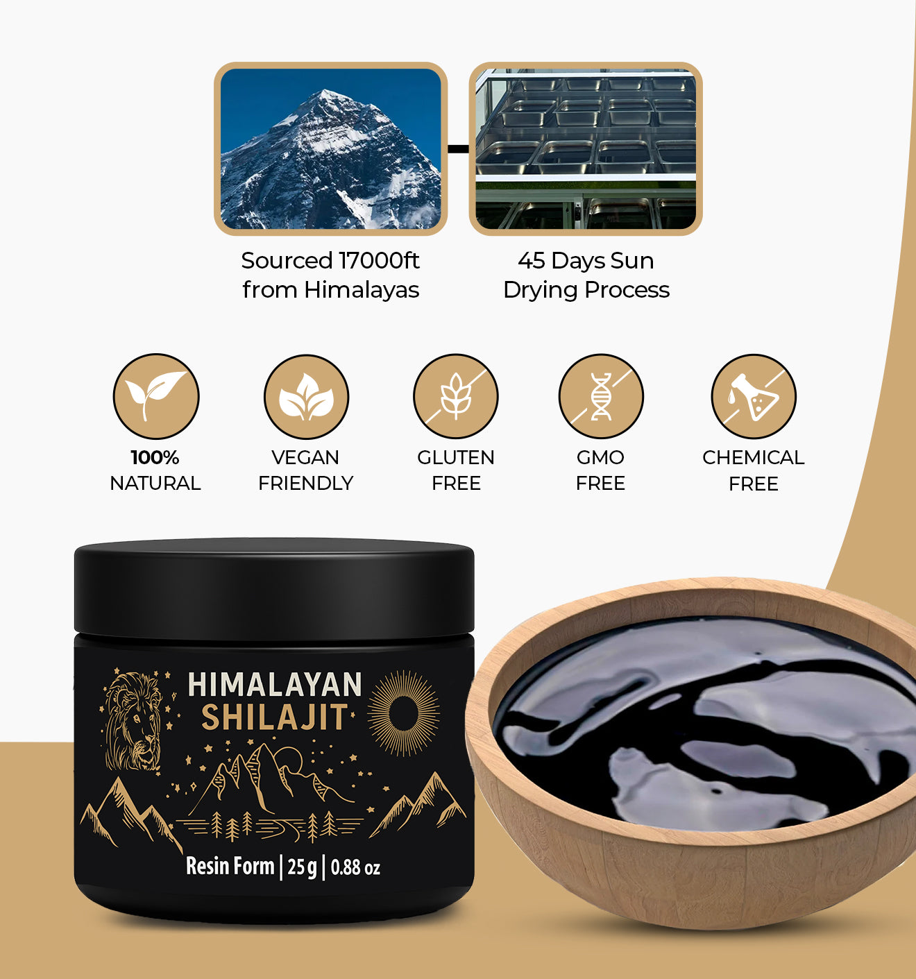 100% Pure Himalayan Shilajit Resin