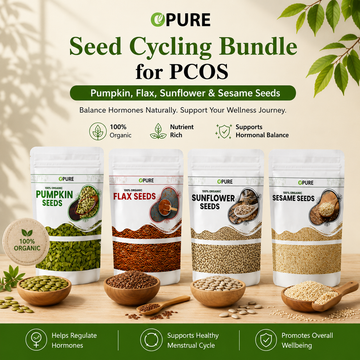 Opure Seed Cycling Bundle for PCOS – Pumpkin, Flax, Sunflower & Sesame Seeds