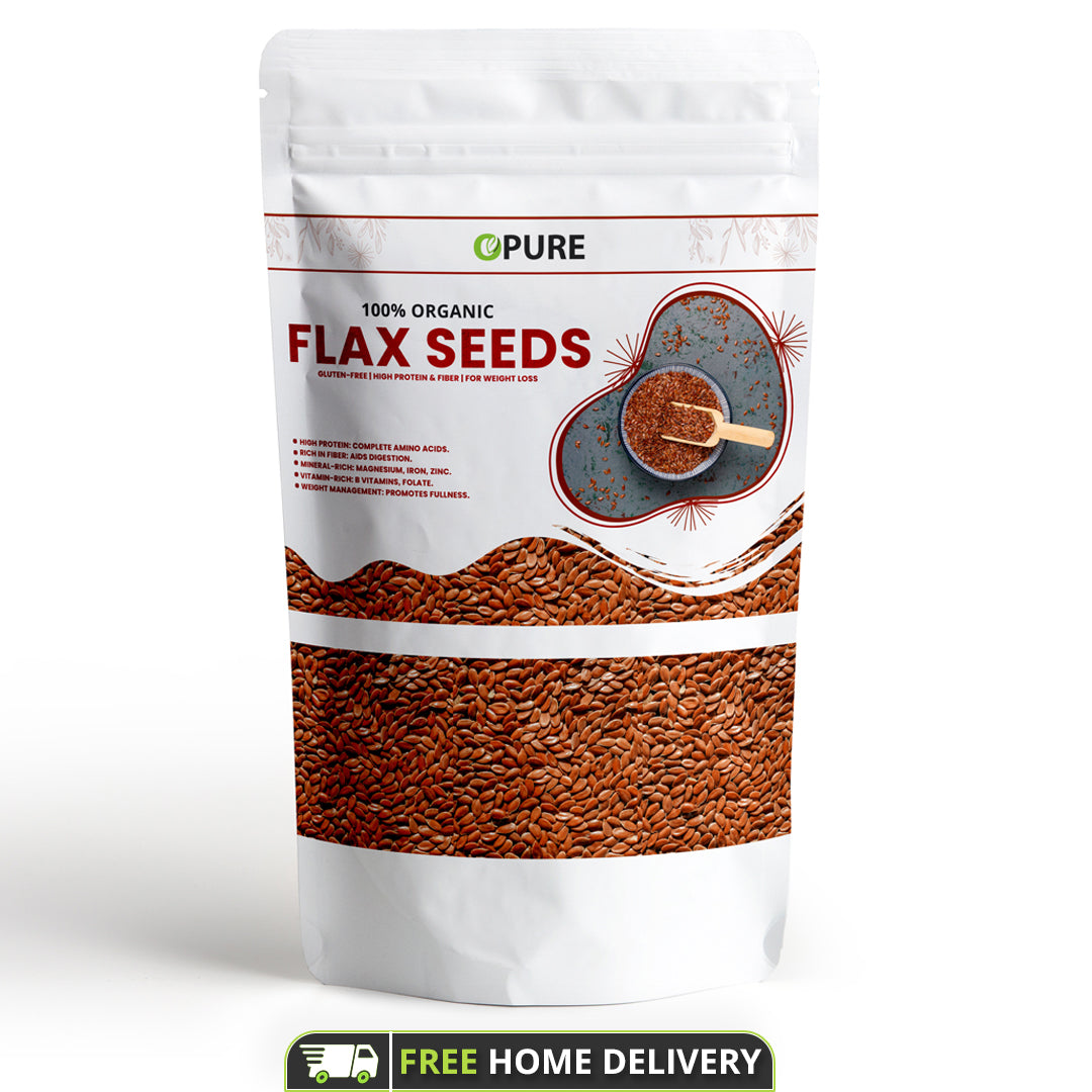 Flax Seeds (Alsi Seeds) | Best for Hair Growth | Raw Seeds for Eating | Source of Iron & Dietary Fiber | Rich in Protein & Omega 3 Fatty Acids