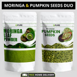 Moringa Powder & Pumpkin Seeds Duo: Nutrient Powerhouse (250g each)