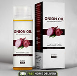 Onion Hair Oil | Natural & Organic Anti Hair Loss & Hair Fall Control Oil with Redensyl | for Color Treated & All Hair Types | 100 ML