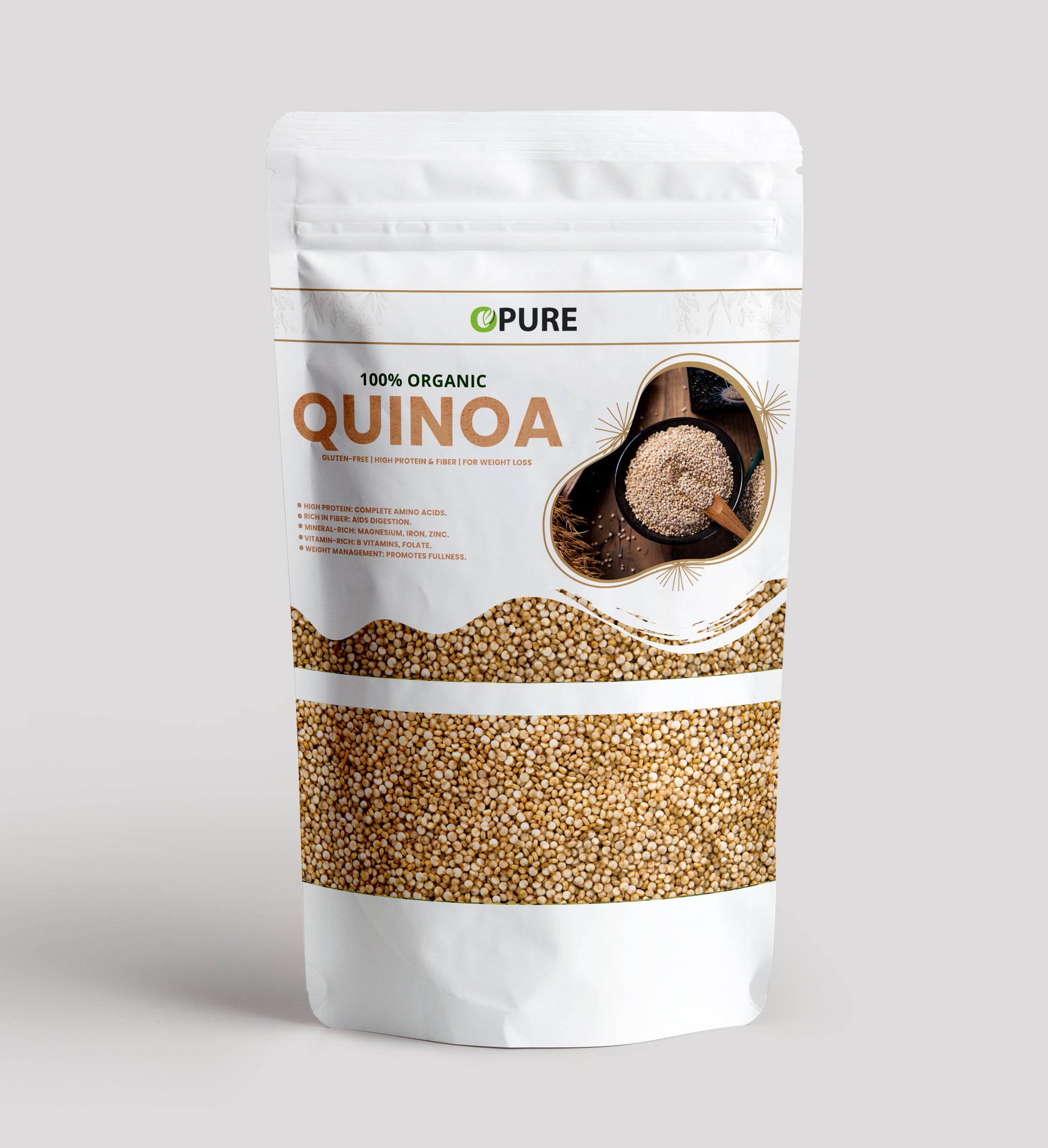 Opure 100% Organic Quinoa – Gluten-Free, High Protein & Fiber Superfood