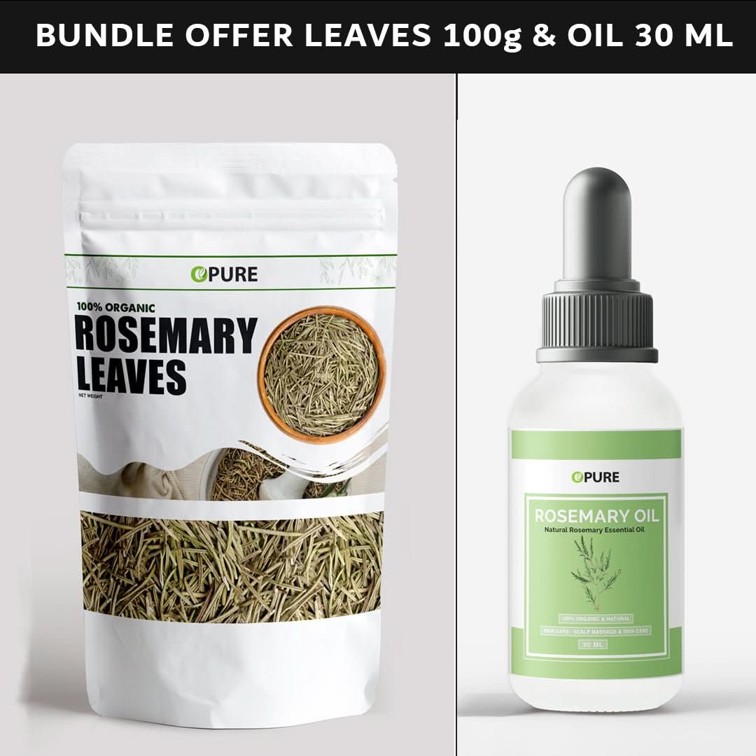 Rosemary Leaves 100g & Rosemary Oil 30 ML Bundle Offer