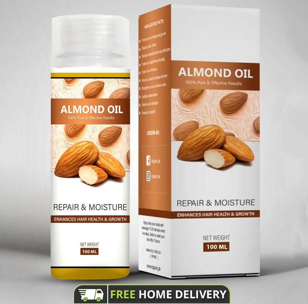 Sweet Almond Oil for Skin - Body Oil, Hair Moisturizer and Relaxing Massage and Oil