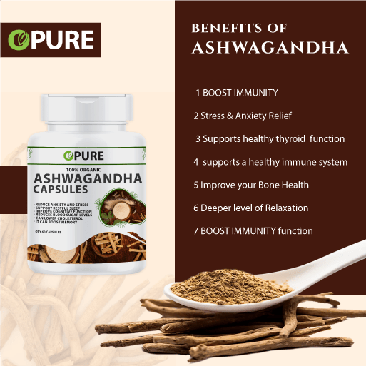 Ashwagandha Capsules | Pack Of 60 | Each Capsules 500 mg