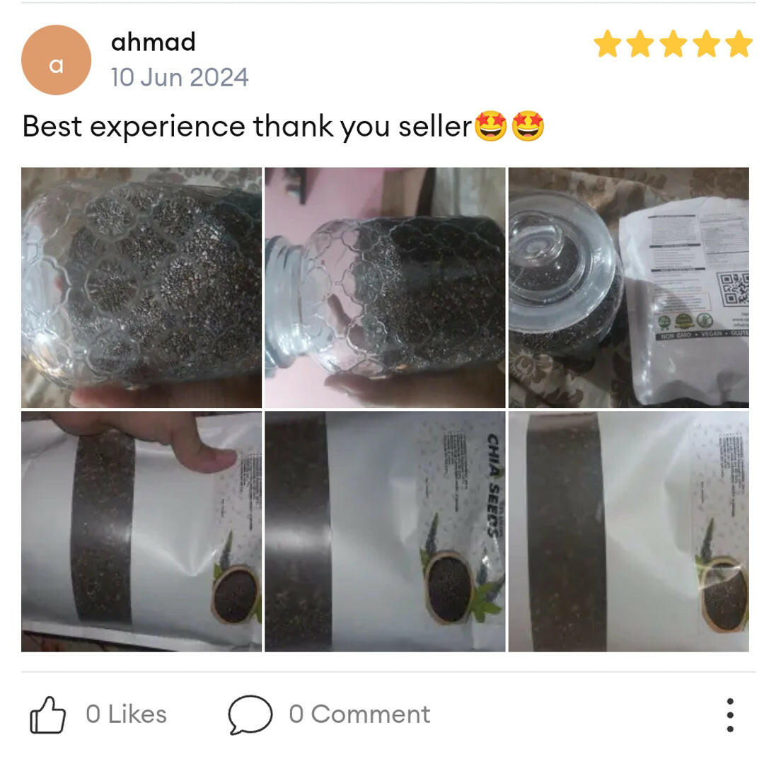 Chia Seeds 1 KG x 2 , Means You'll Get x 2 KG In This Price | Export Quality!