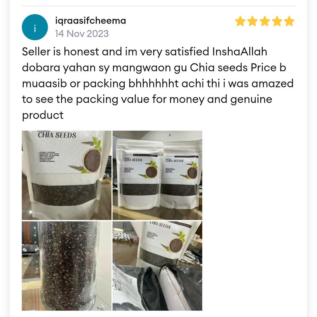 Chia Seeds 1 KG x 2 , Means You'll Get x 2 KG In This Price | Export Quality!