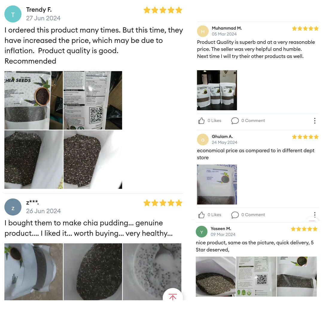 Chia Seeds 1 KG x 2 , Means You'll Get x 2 KG In This Price | Export Quality!