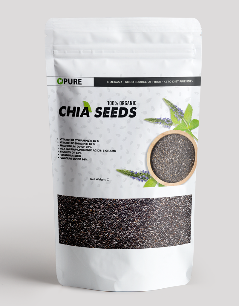 Chia Seeds | Export Quality | Rich Omega 3 | Good Source of Fiber & Protein | Great with Shakes, Smoothies & Oatmeal