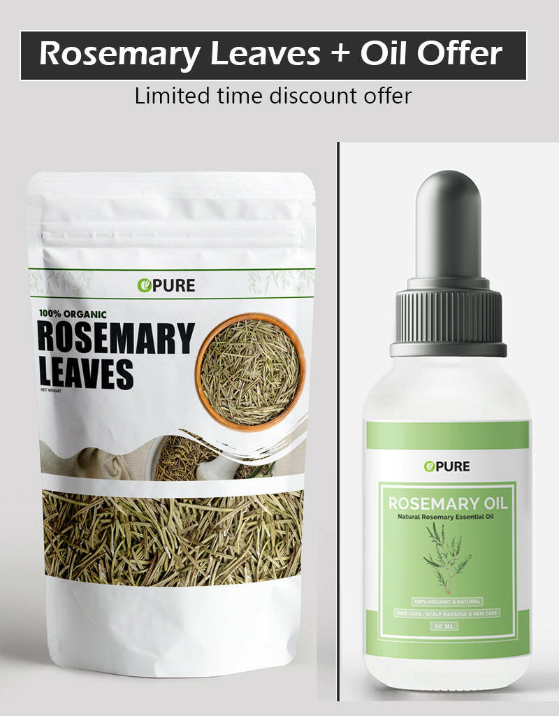 Rosemary Leaves 100g & Rosemary Oil 30 ML Bundle Offer