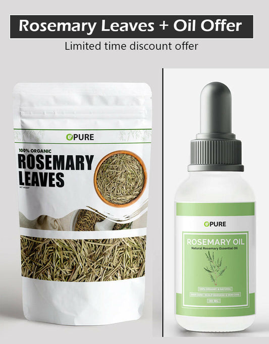 Rosemary Leaves 100g & Rosemary Oil 30 ML Bundle Offer